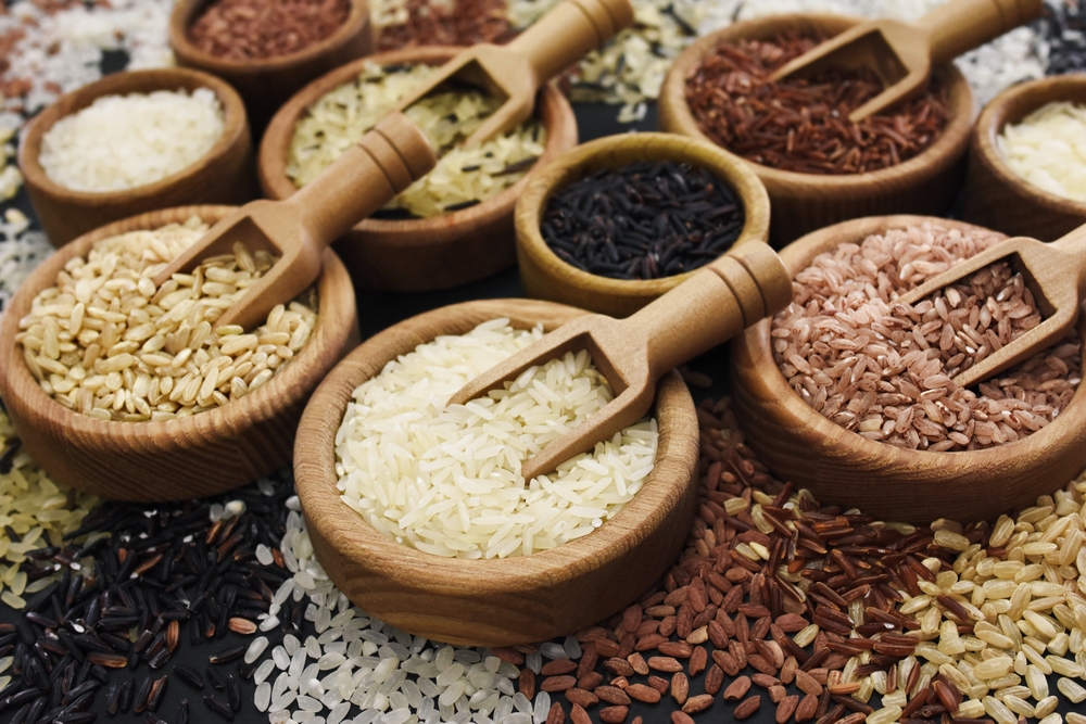 Colorful,Mix,Of,Rice,Varieties:,Red,And,Brown,,White,And