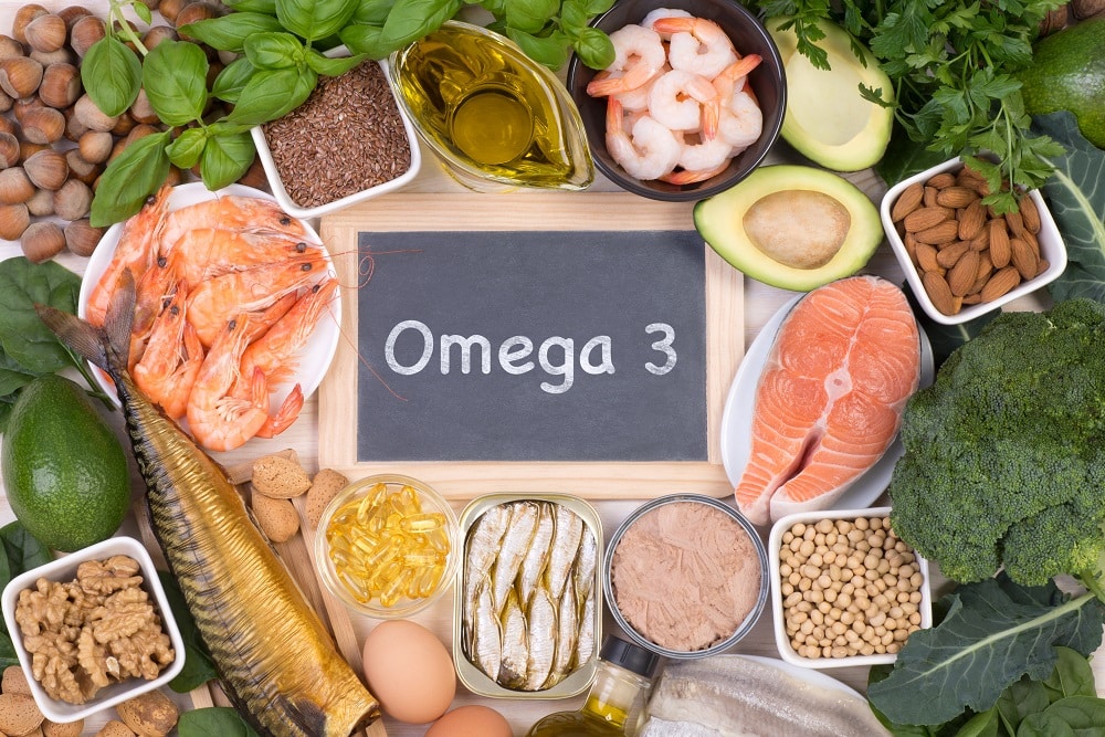 Food,Rich,In,Omega,3,Fatty,Acids,,Top,View,With