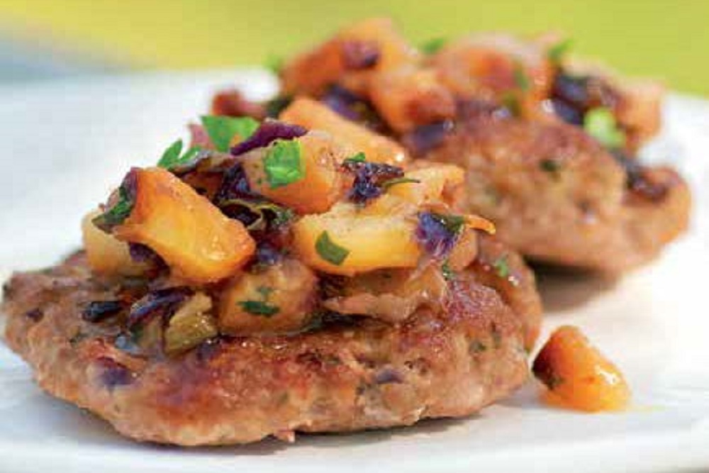 Aloha Sliders with Pineapple Relish