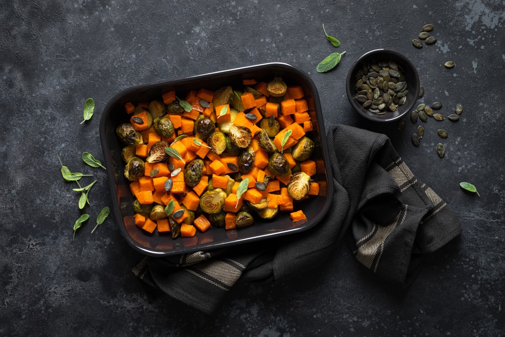 Squash and Brussels Sprouts Panzanella