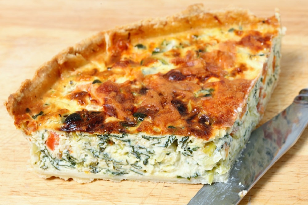 No Crust Spinach and Swiss Quiche