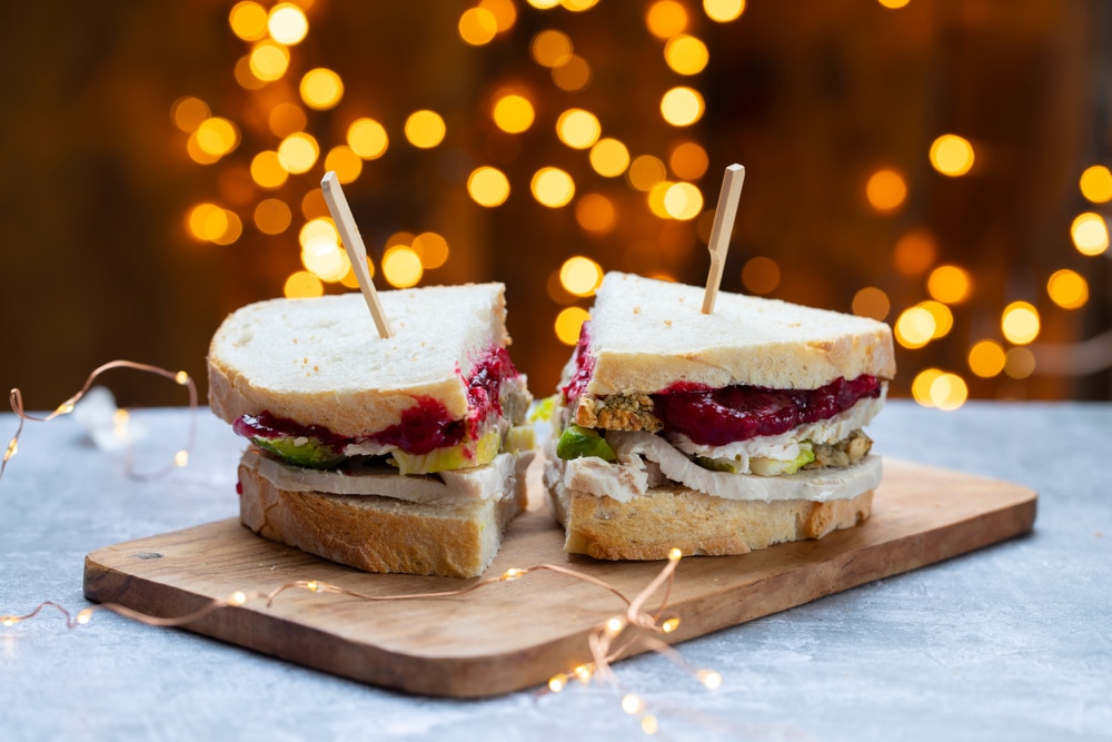 Leftover Turkey and Cranberry Sandwich