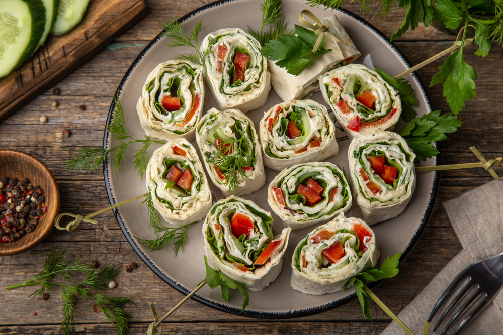 Veggie Cream Cheese Roll-ups
